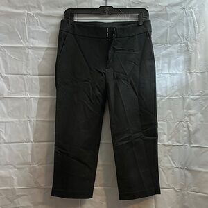 Time and Tru Black Cropped Dress Pants Straight-Leg stretchy size 8